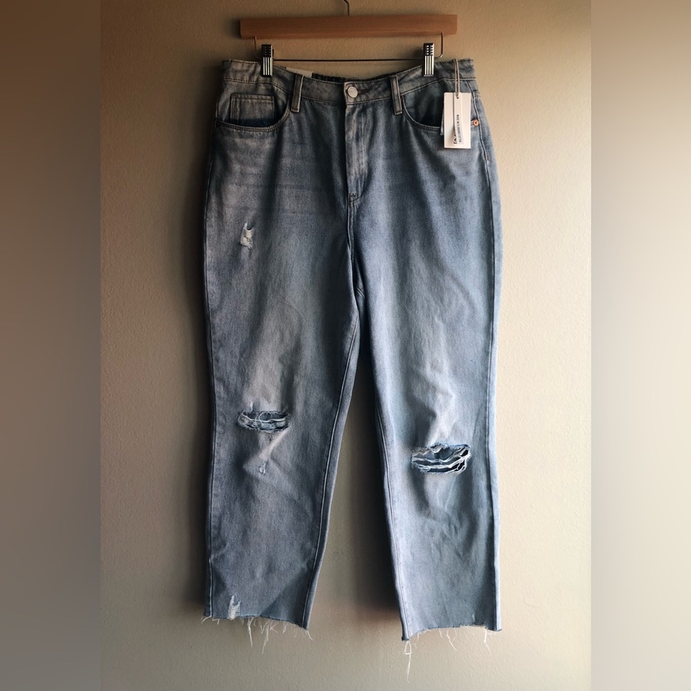 NEW Blanknyc Women’s The Madison Crop High Rise Crop Blue Denim Jeans Size 31 - Picture 1 of 11